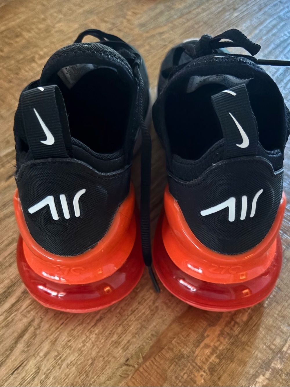 Nike Kids' Grade School Air Max 270 Shoes size 3.5 orange/Black - Picture 5 of 9
